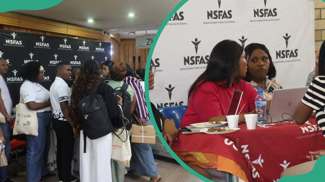 NSFAS staff sensitising people about NSFAS' mandate NSFAS staff sensitising people about NSFAS' mandate