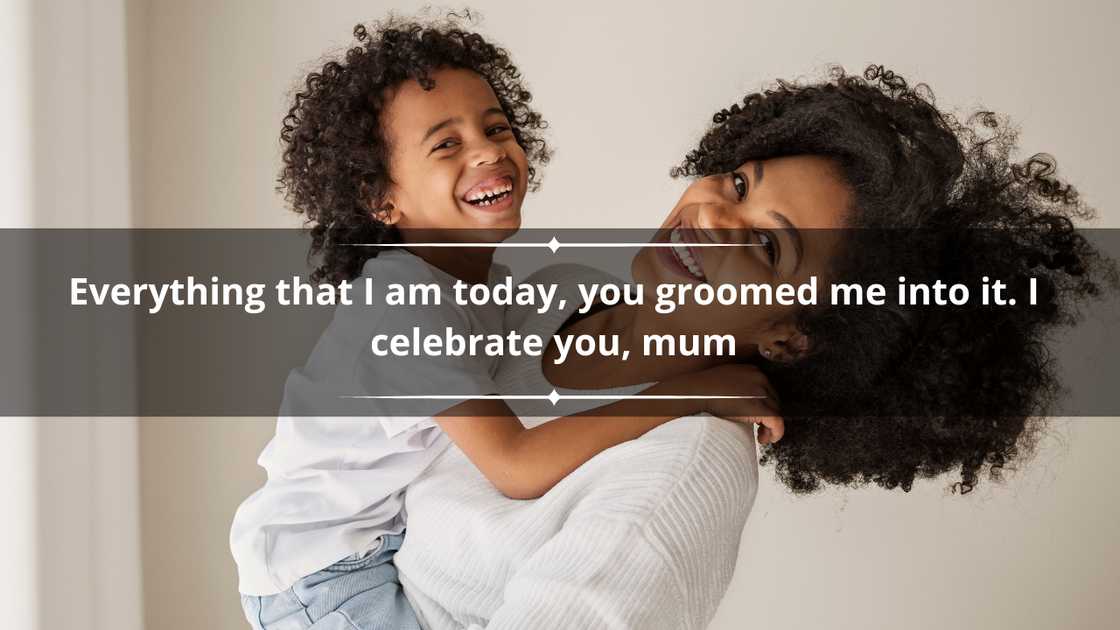 A Mother laughing with her son A Mother laughing with her son