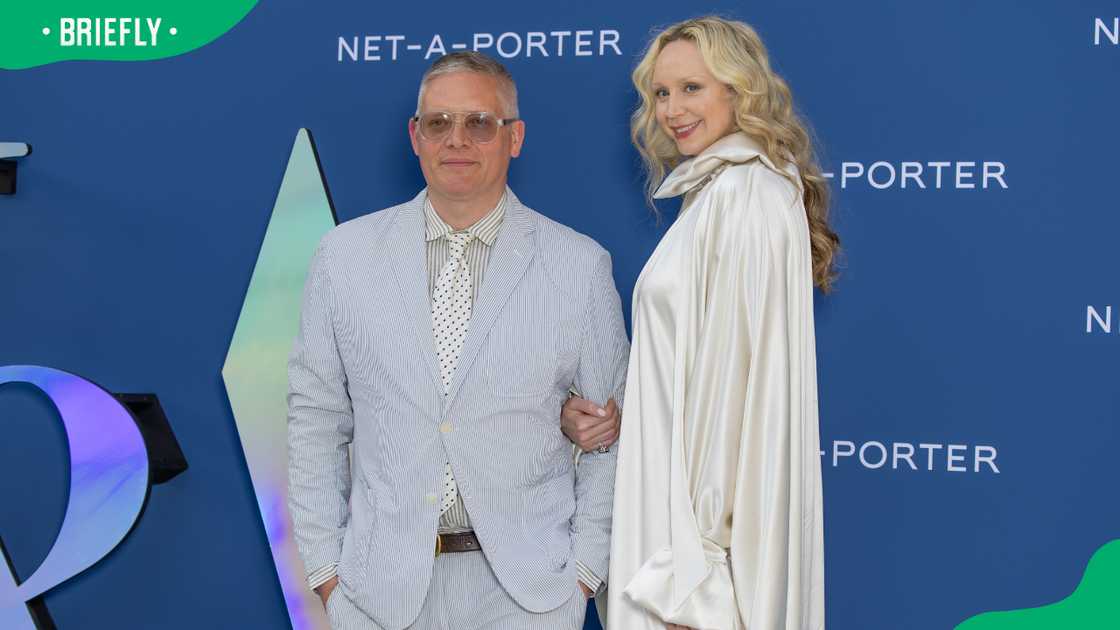 Gwendoline Christie and Giles Deacon in London