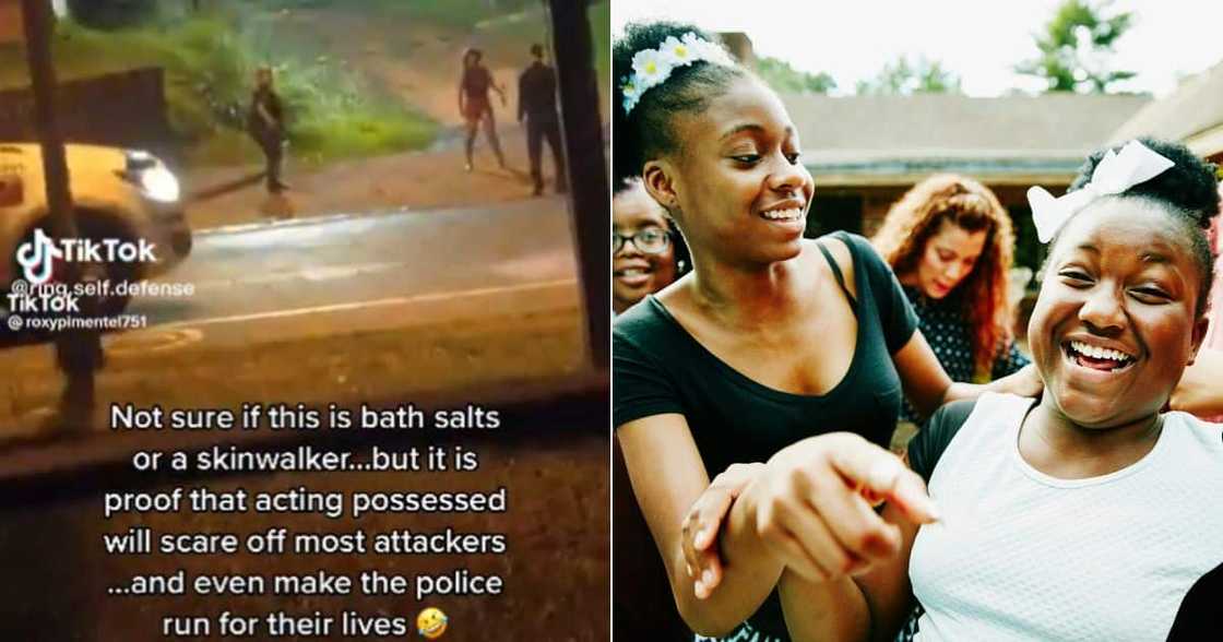 Woman pretends to be possessed Woman pretends to be possessed