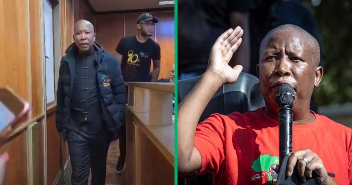 Julis Malema entering the East London Magistrate's Court Julis Malema entering the East London Magistrate's Court