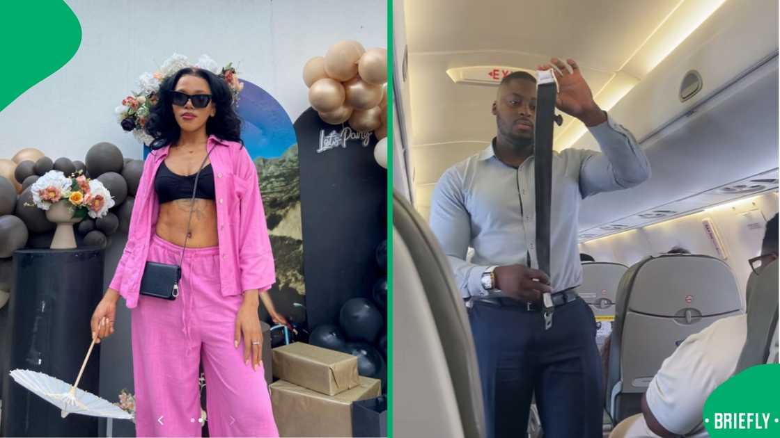 The woman and her friend kept passing subtle compliments to the man The woman and her friend kept passing subtle compliments to the man