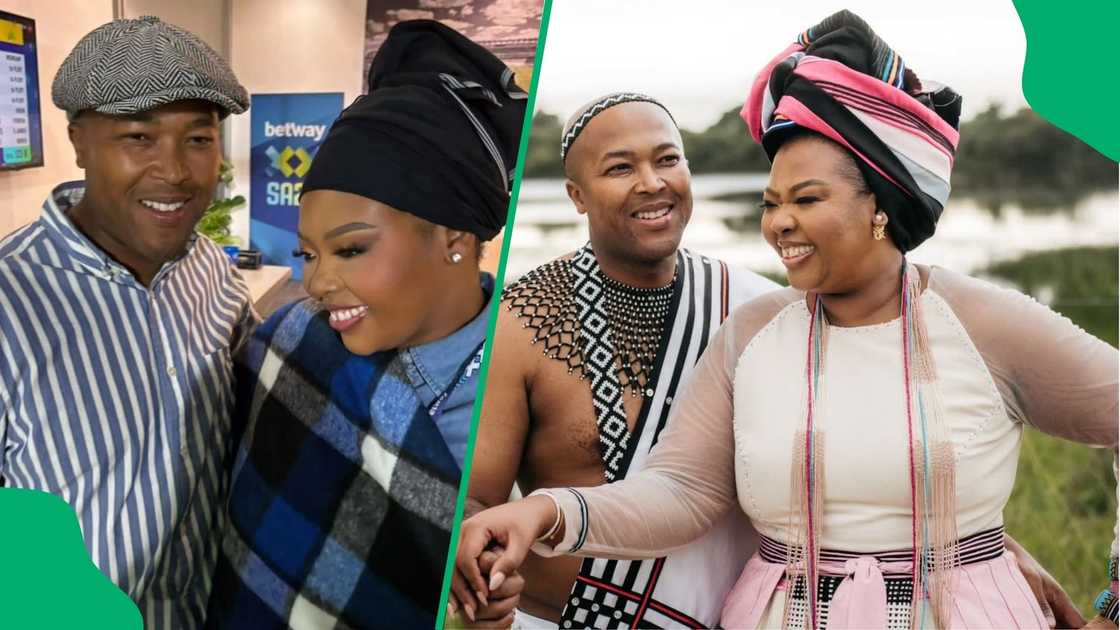 Anele Mdoda and Bonelela Mgudlwa celebrate first wedding anniversary