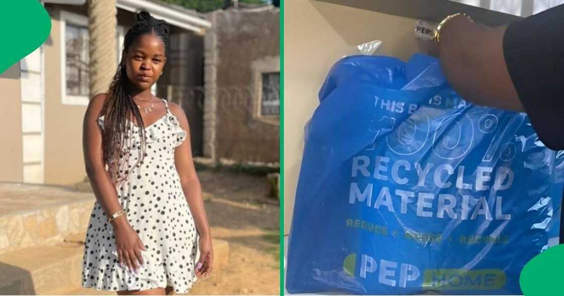 Woman spends R1880 on PEP Home haul. Woman spends R1880 on PEP Home haul.