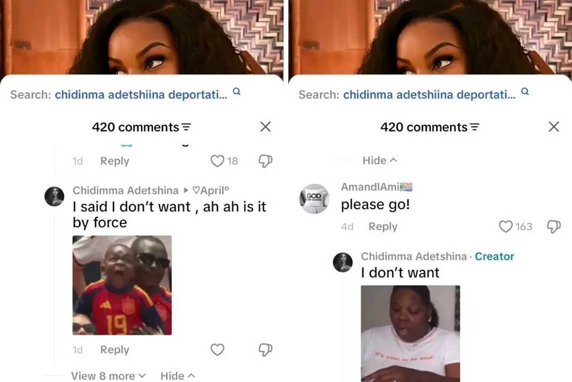 Chidimma Adetshina responds to calls for her to leave South Africa