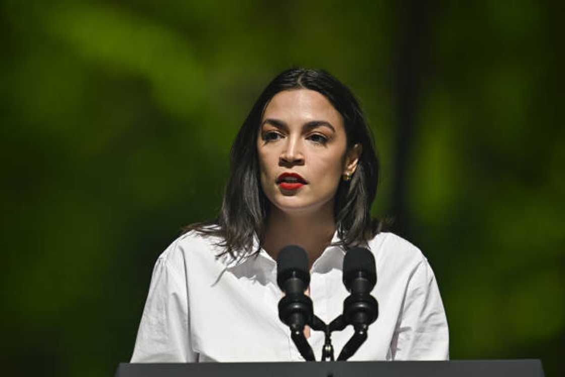 Alexandria Ocasio-Cortez at Prince William Forest Park in Virginia, United States