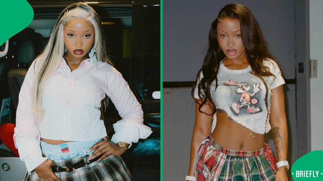 Uncle Waffles showed off her new body Uncle Waffles showed off her new body