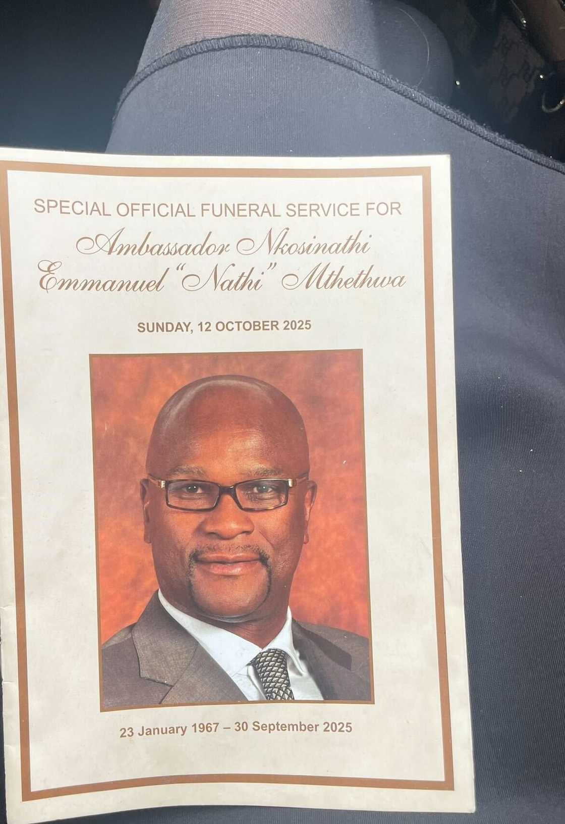 Nathi Mthethwa was buried on 12 October in KwaZulu-Natal