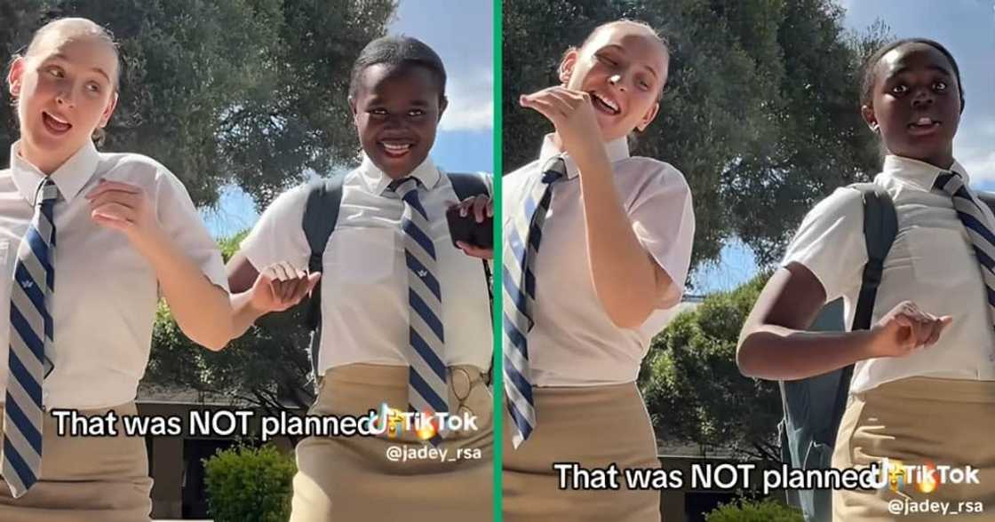 Two friends took part in the 'Tshwala Bami' dance challenge Two friends took part in the 'Tshwala Bami' dance challenge