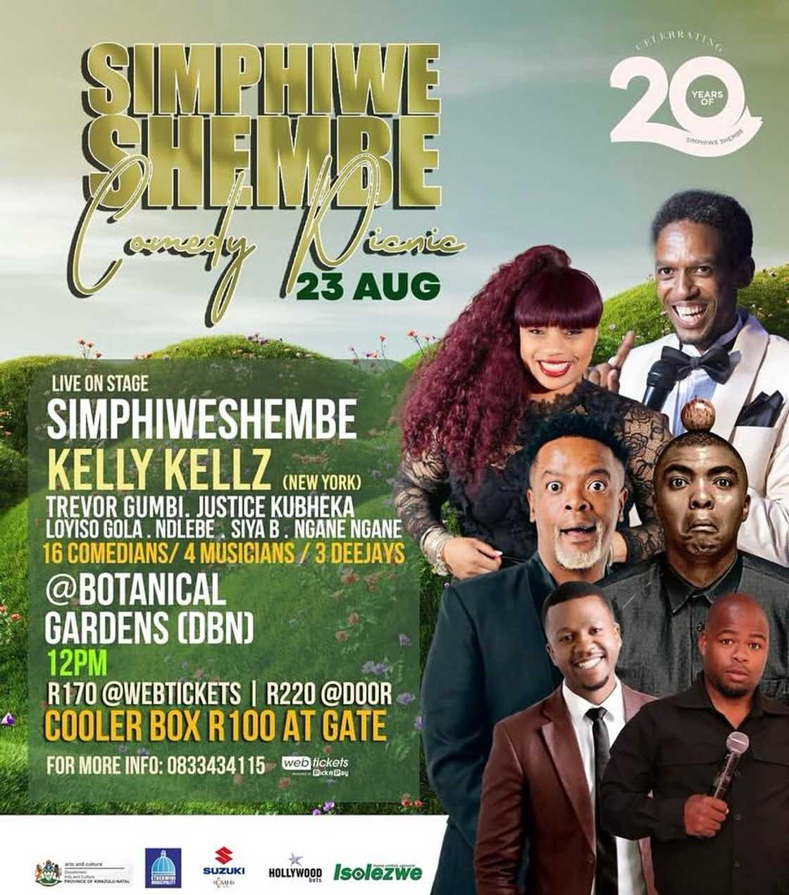 A poster for 'Simphiwe Shembe Comedy Picnic' that took place on 23 August, 2025. A poster for 'Simphiwe Shembe Comedy Picnic' that took place on 23 August, 2025.