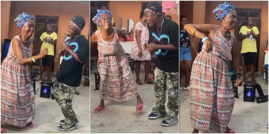 The granny entertained audience with her amazing dancing skills The granny entertained audience with her amazing dancing skills
