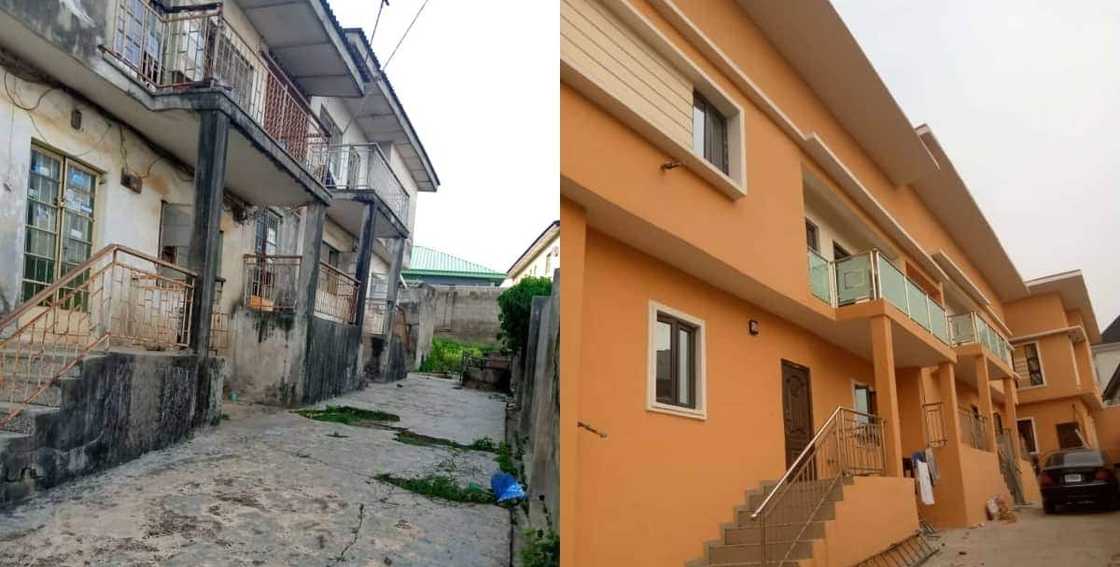 Old building transformed into new structure Old building transformed into new structure