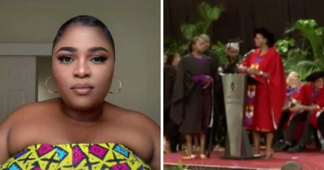 A woman shares her inspiring journey of getting her degree. A woman shares her inspiring journey of getting her degree.