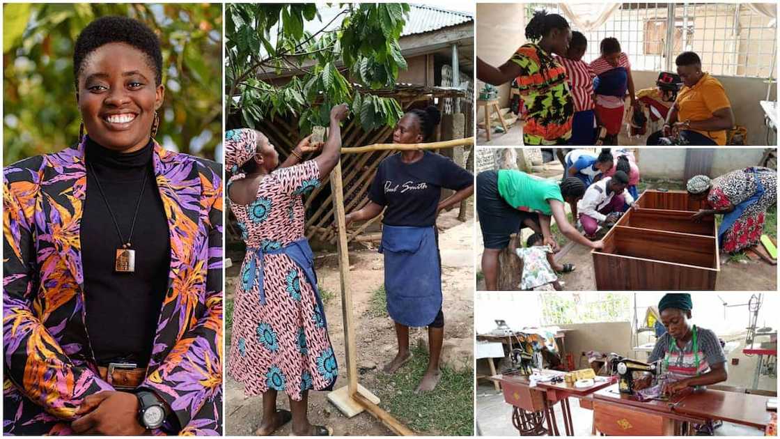 Nigerian lady trains women on carpentary works, tailoring, photos light up social media Nigerian lady trains women on carpentary works, tailoring, photos light up social media