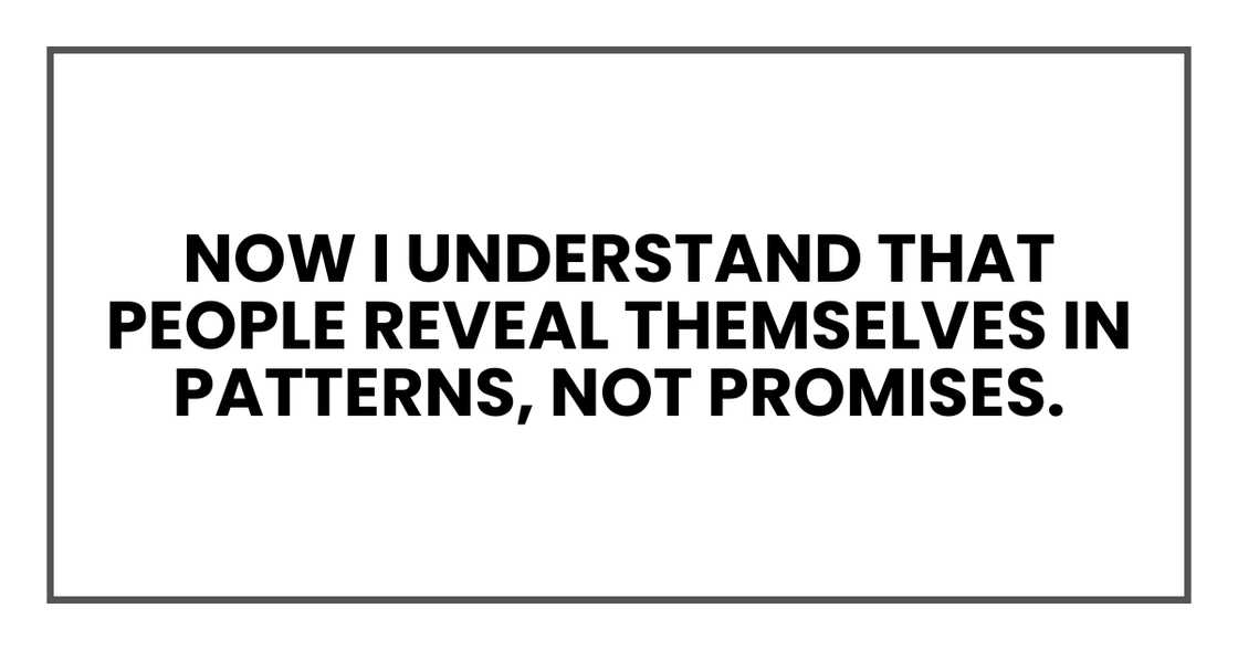 people reveal themselves in patterns