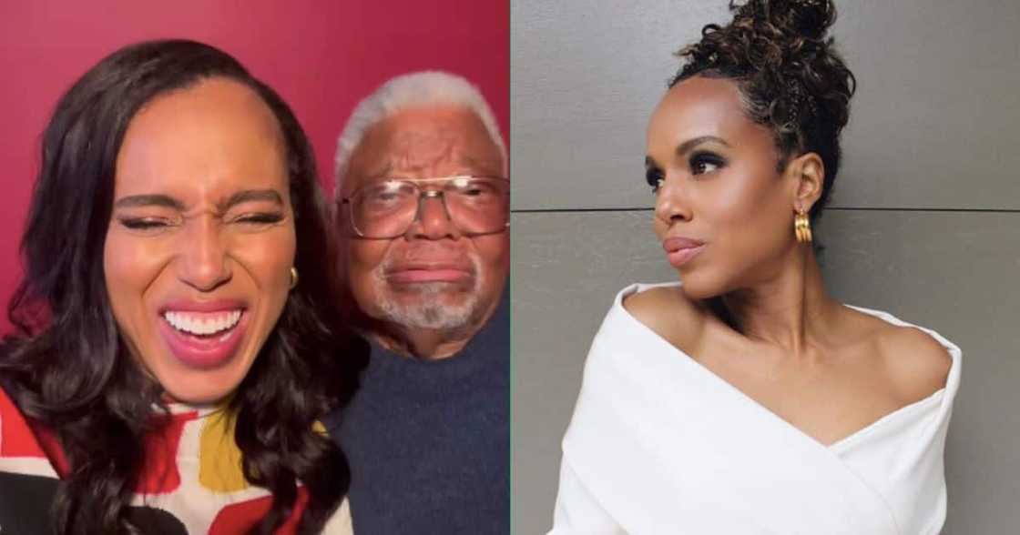 Hollywood actress Kerry Washington and her dad.