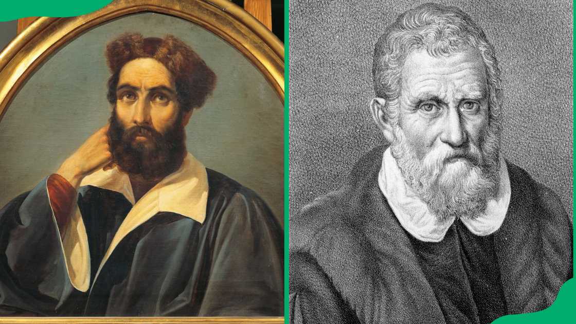 Coloured and black and white portraits of Marco Polo