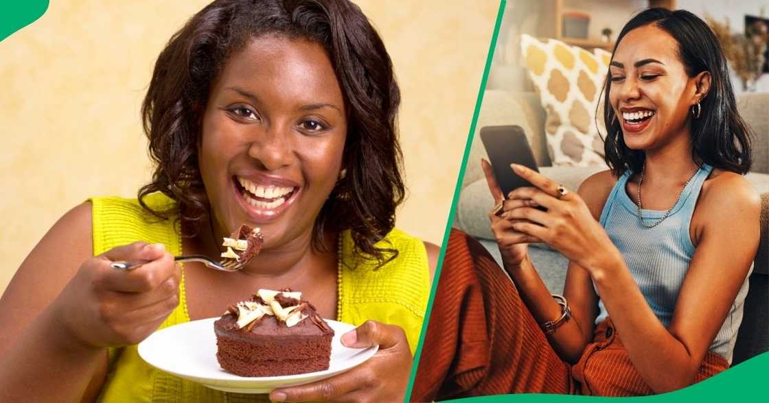 A mother secretly enjoyed a cake without her children bothering her. A mother secretly enjoyed a cake without her children bothering her.