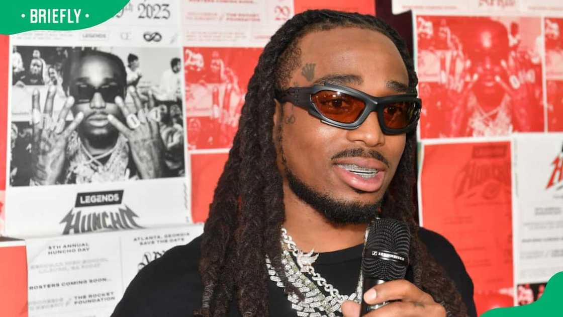 Quavo attending the Huncho Day Celebrity Football Day