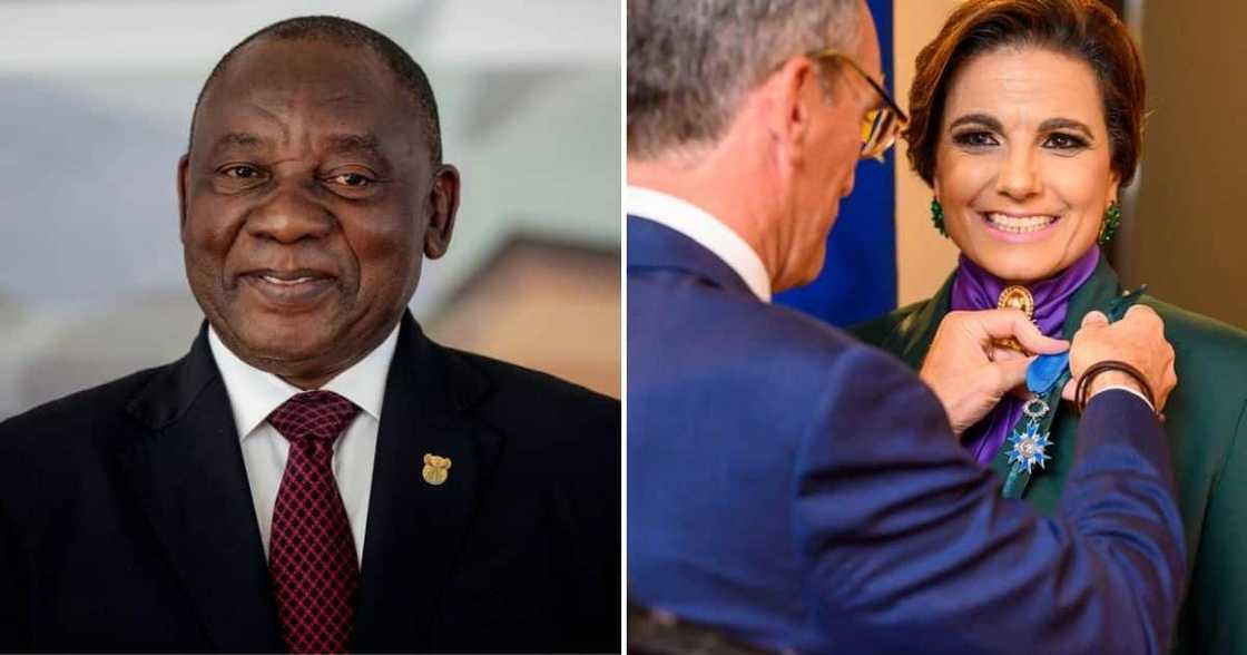 Cyril Ramaphosa, Leanne Manas, French international award Cyril Ramaphosa, Leanne Manas, French international award