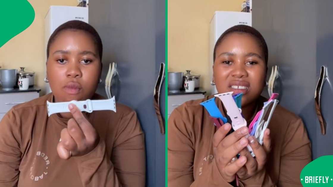 A woman showed her failed purchase. A woman showed her failed purchase.