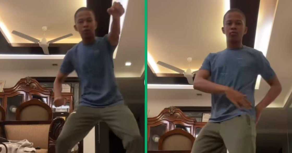 A man made fun of American moves. A man made fun of American moves.