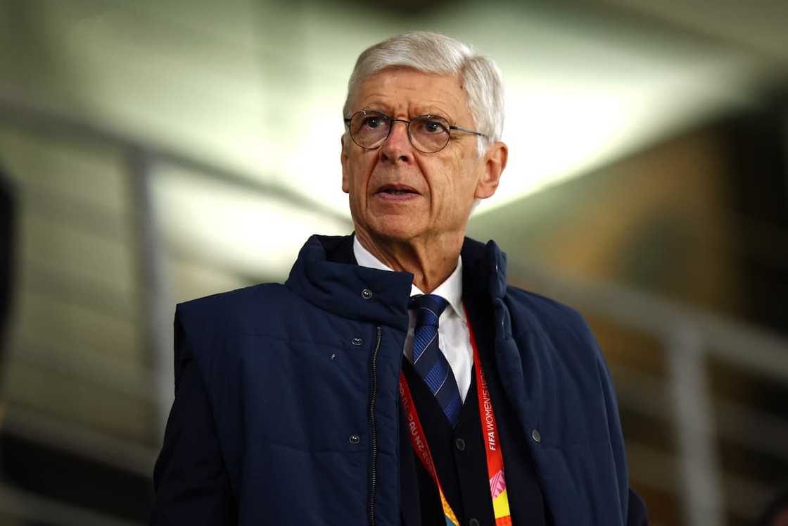 Arsene Wenger observing the FIFA Women's World Cup Australia & New Zealand final match