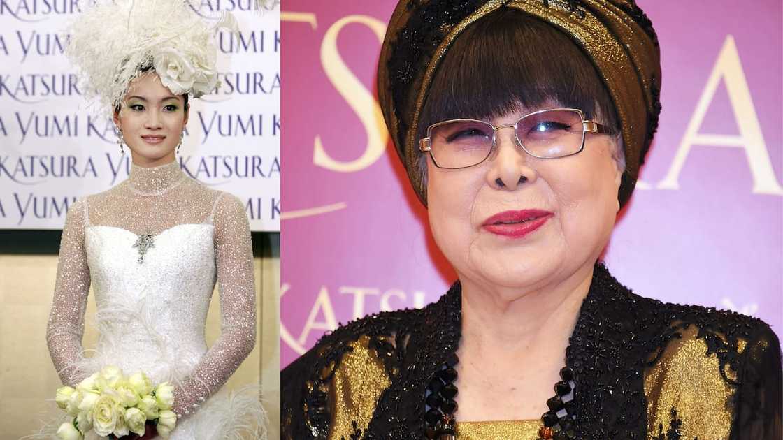 Yumi Katsura Gold Diamond Dress modelled by Olympic figure skating champion Shizuka Arakawa. Yumi Katsura Gold Diamond Dress modelled by Olympic figure skating champion Shizuka Arakawa.