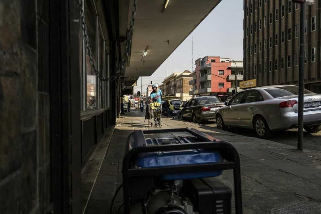 Many businesses in South Africa have turned to generators to keep operating as blackouts worsen