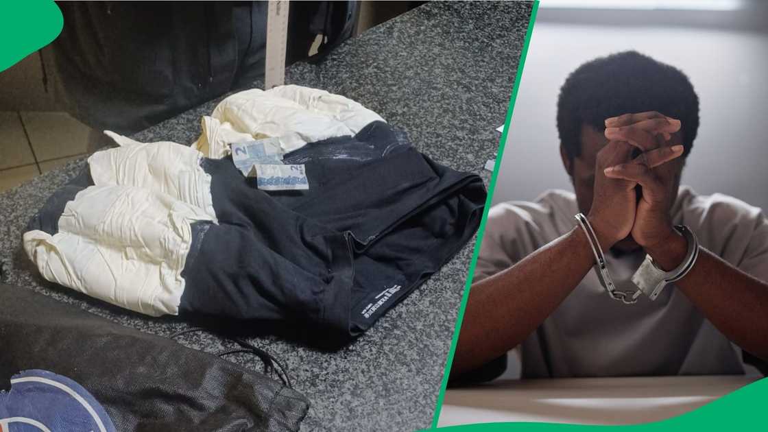 Police arrested a suspected drug mule at the OR Tambo International Airport. Police arrested a suspected drug mule at the OR Tambo International Airport.
