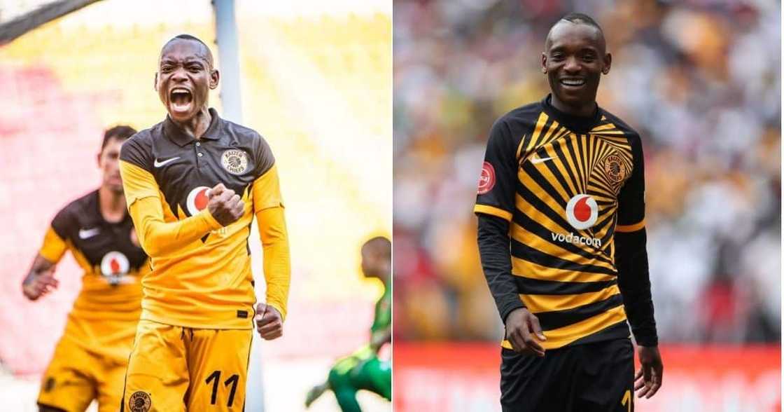 Kaizer Chiefs striker Khama Billiat is currently recovering from a broken leg injury. Image: Twitter Kaizer Chiefs striker Khama Billiat is currently recovering from a broken leg injury. Image: Twitter