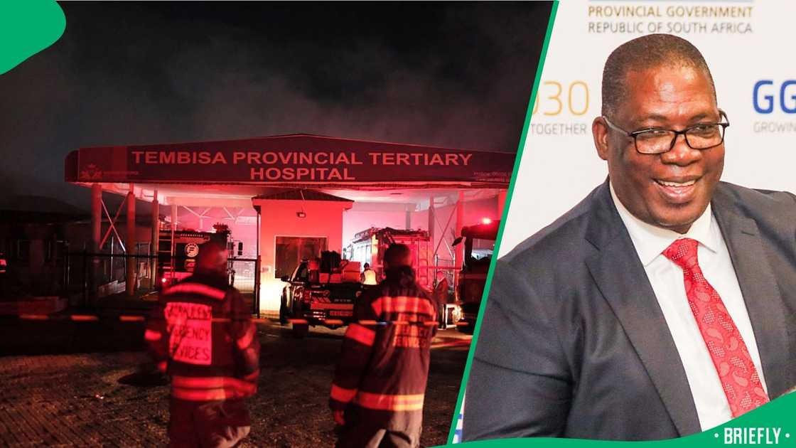 Gauteng Premier Panyaza Lesufi announced that a suspect has been arrested in connection with the Tembisa Hospital fire Gauteng Premier Panyaza Lesufi announced that a suspect has been arrested in connection with the Tembisa Hospital fire