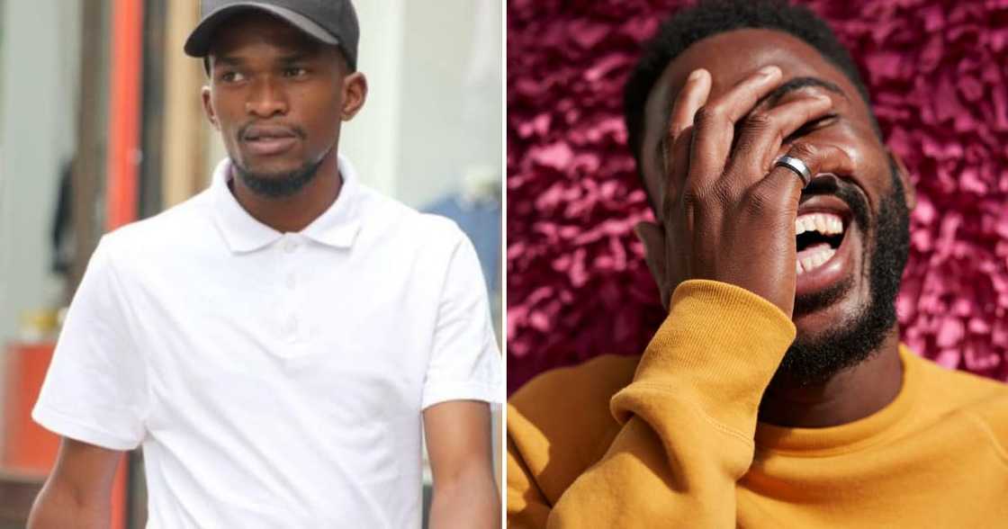 Confused man, social media, pregnancy, relationship Confused man, social media, pregnancy, relationship