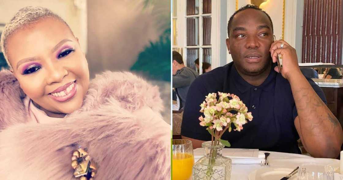 Anele Mdoda congratulated Benni McCathy Anele Mdoda congratulated Benni McCathy