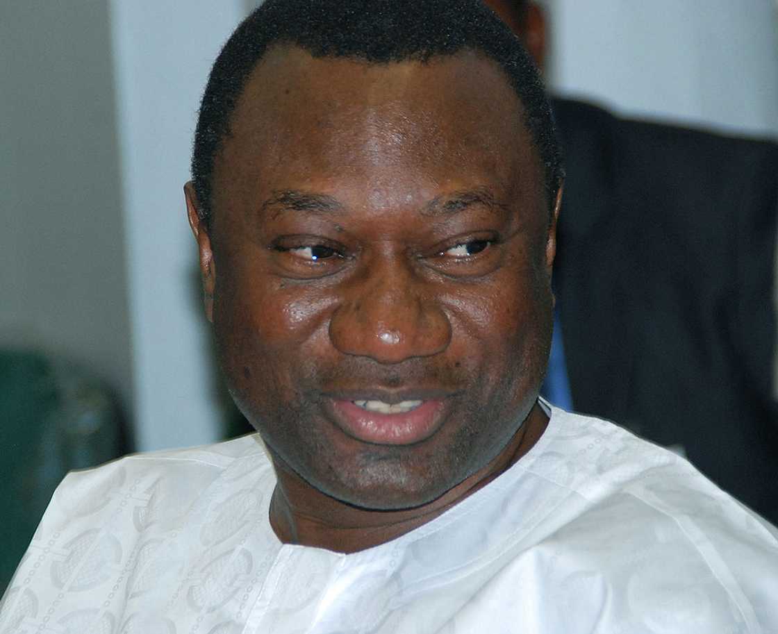 Femi Otedola head of Zenon Oil in a white outfit
