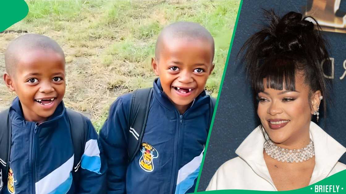 Twins sang a Rihanna song. Twins sang a Rihanna song.