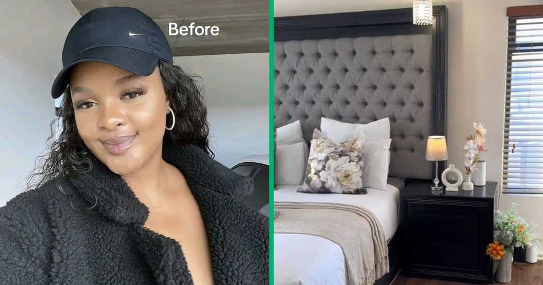 A woman revamped her bedroom with Mr Price decor items