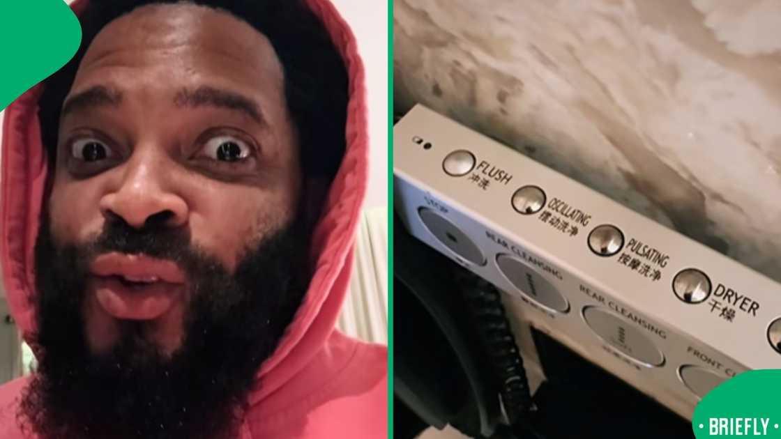 The screenshot on the right showed some of the buttons the toilet in China has The screenshot on the right showed some of the buttons the toilet in China has