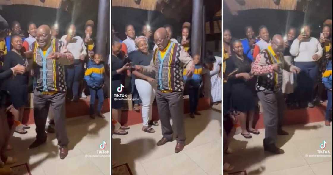 Former president Jacob Zuma dancing Former president Jacob Zuma dancing