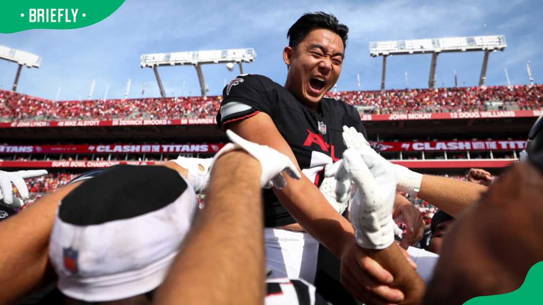 Younghoe Koo celebrates with teammates