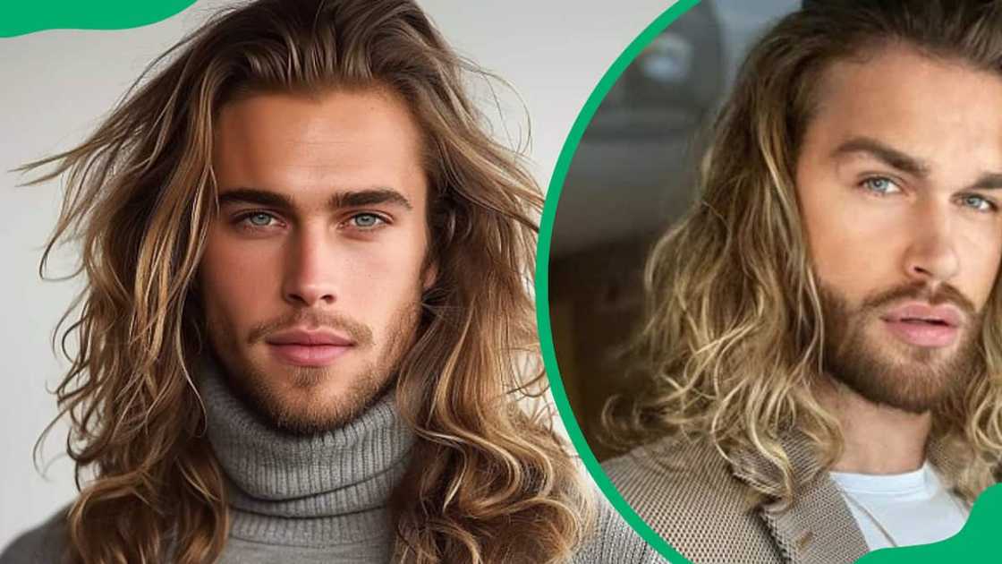 Men in colour splash hairstyle Men in colour splash hairstyle