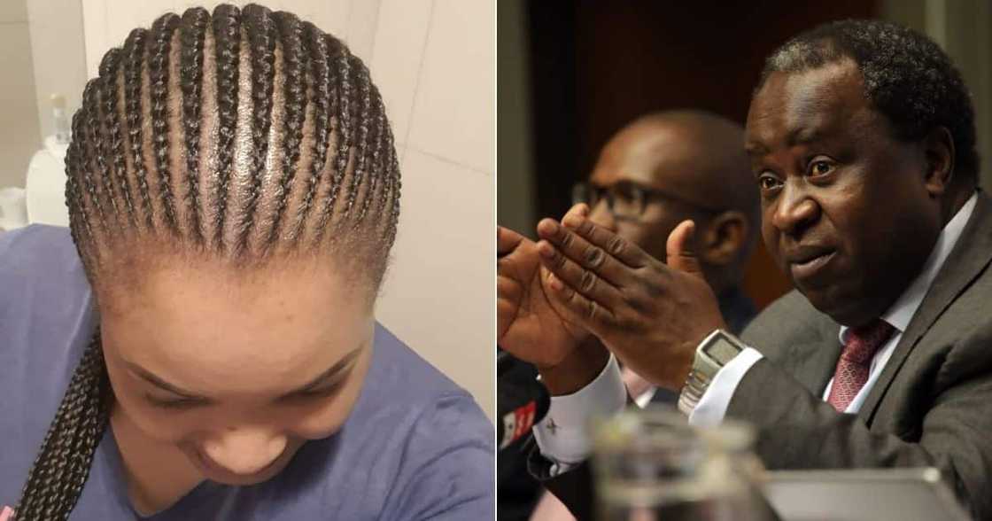 Tito Mboweni, African hairstyle, SA, Mzansi, cornrows, braids