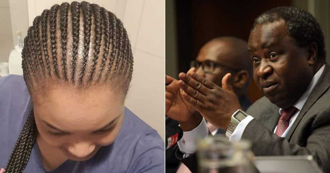 Tito Mboweni, African hairstyle, SA, Mzansi, cornrows, braids Tito Mboweni, African hairstyle, SA, Mzansi, cornrows, braids