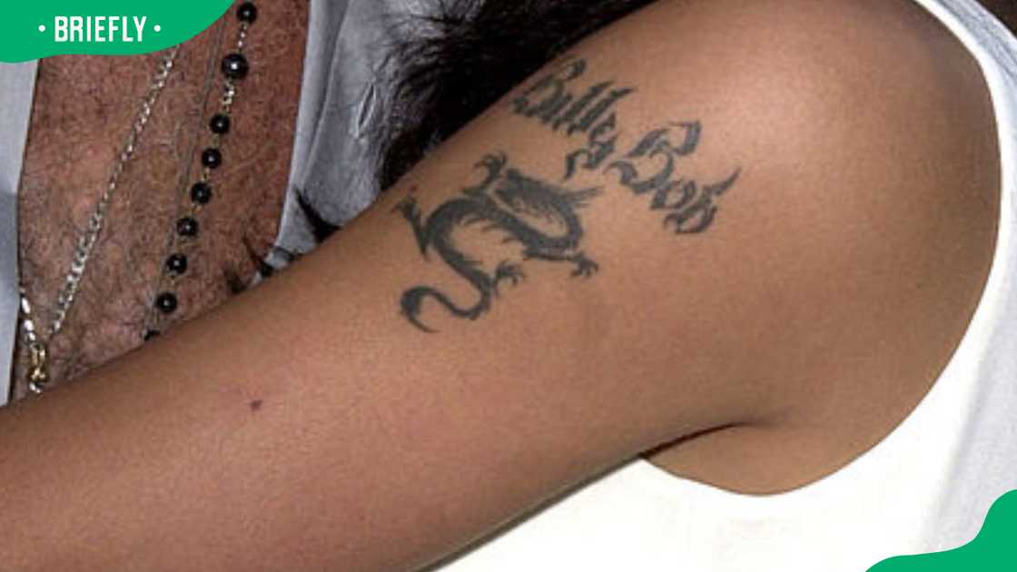 Angelina Jolie's dragon tattoo