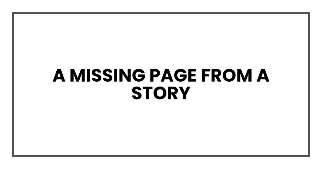 Hidden past