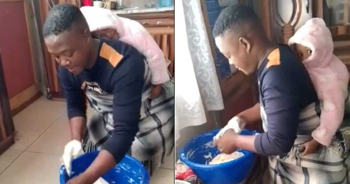 Man helps pregnant bae Man helps pregnant bae