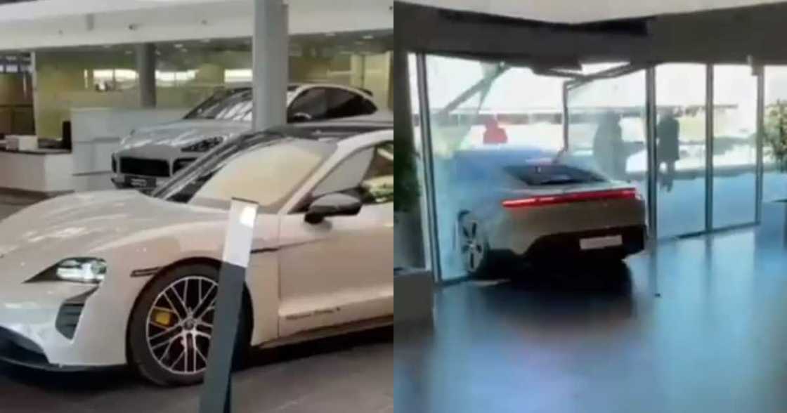 Nka Screama Gore: SA Reacts to Lush Car Crashing Into Showroom Window Nka Screama Gore: SA Reacts to Lush Car Crashing Into Showroom Window