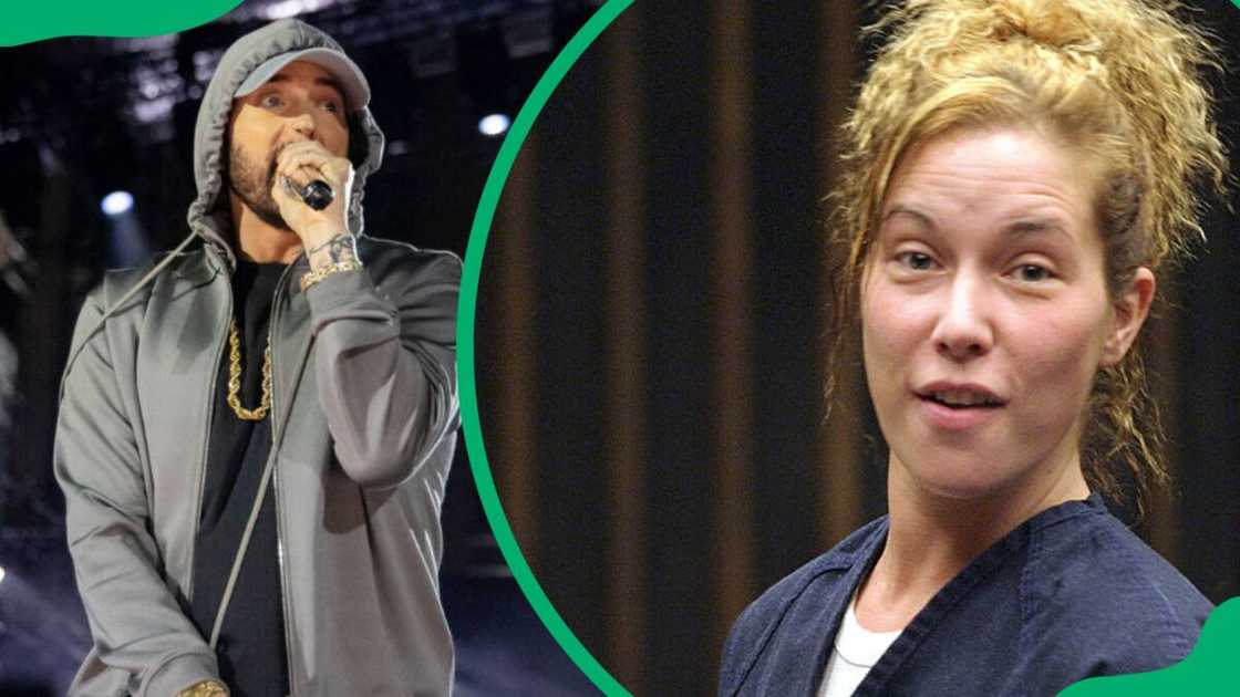Eminem and his ex-wife, Kim Mathers Eminem and his ex-wife, Kim Mathers