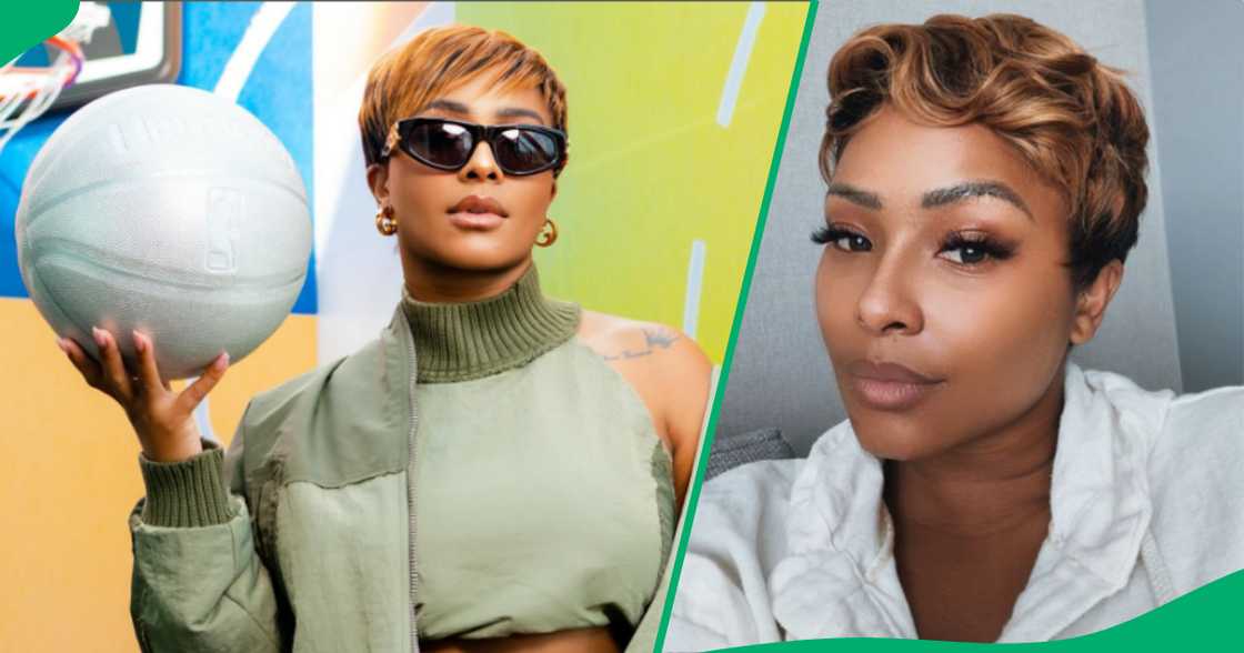 Boity looked stunning in her red swimswear Boity looked stunning in her red swimswear