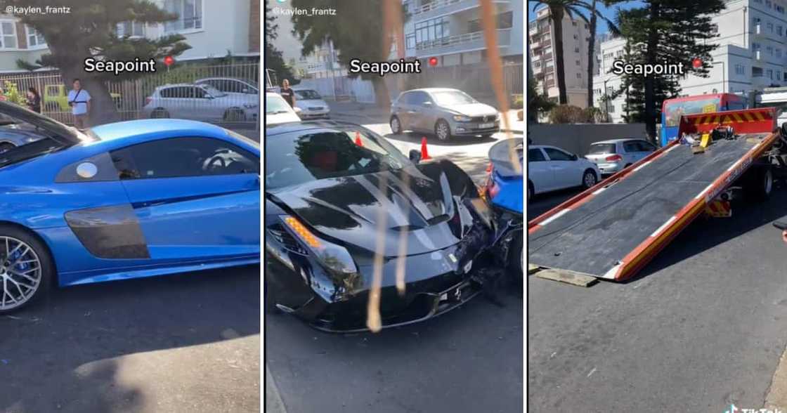 A pricey accident involving a Ferrari 458 Speciale and an Audi R8 has left South Africans cringing.